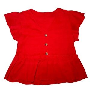 Shein Button Peplum Top